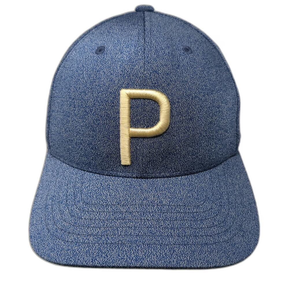 Puma Snapback Blue One Size Hat Tour Exclusive 110 Gold P Logo Golf Performance